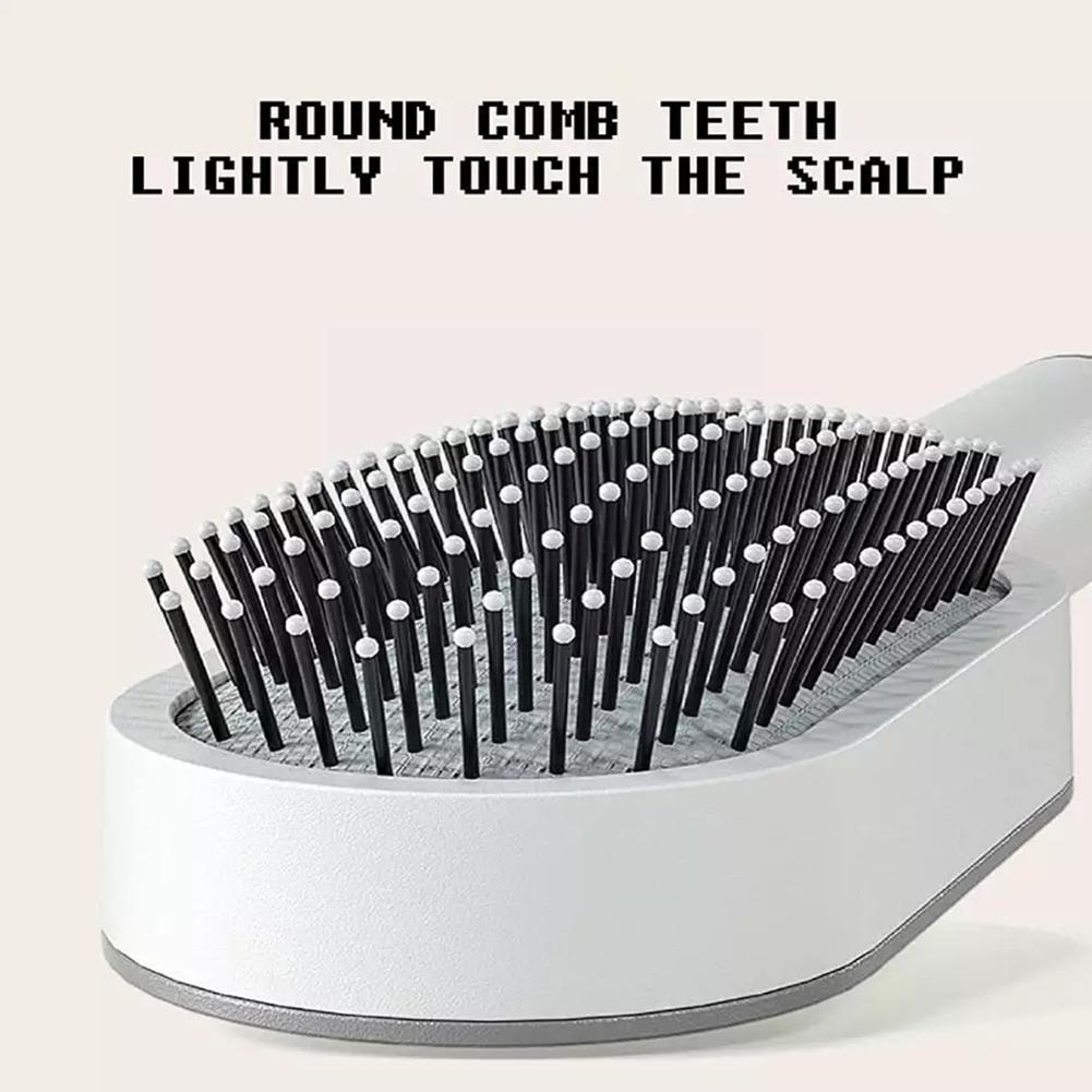 Self-Cleaning Hairbrush-Scalp Massager for Hair Growth & Tangle-Free