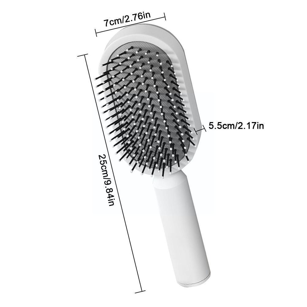 Self-Cleaning Hairbrush-Scalp Massager for Hair Growth & Tangle-Free