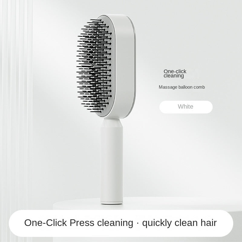 Self-Cleaning Hairbrush-Scalp Massager for Hair Growth & Tangle-Free