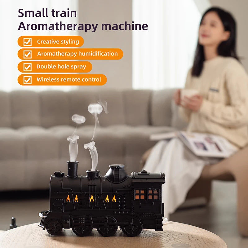 Train-Shaped ultrasonic Aromatherapy Diffuser with LED Light/Air humidifier