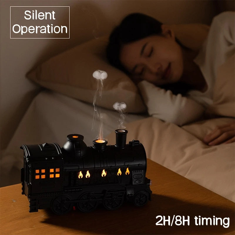 Train-Shaped ultrasonic Aromatherapy Diffuser with LED Light/Air humidifier