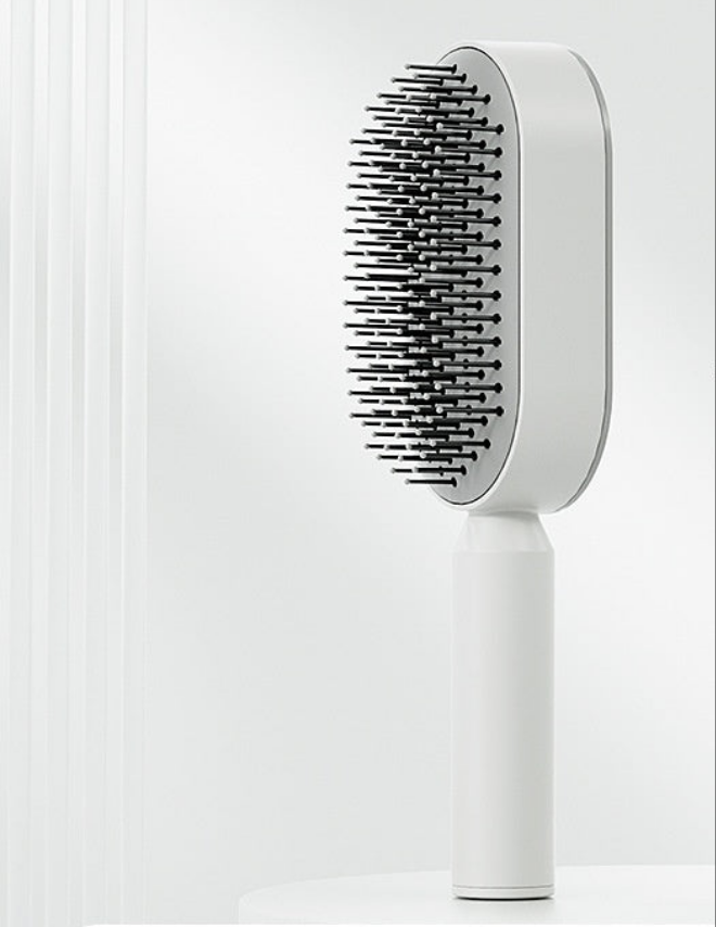 Self-Cleaning Hairbrush-Scalp Massager for Hair Growth & Tangle-Free