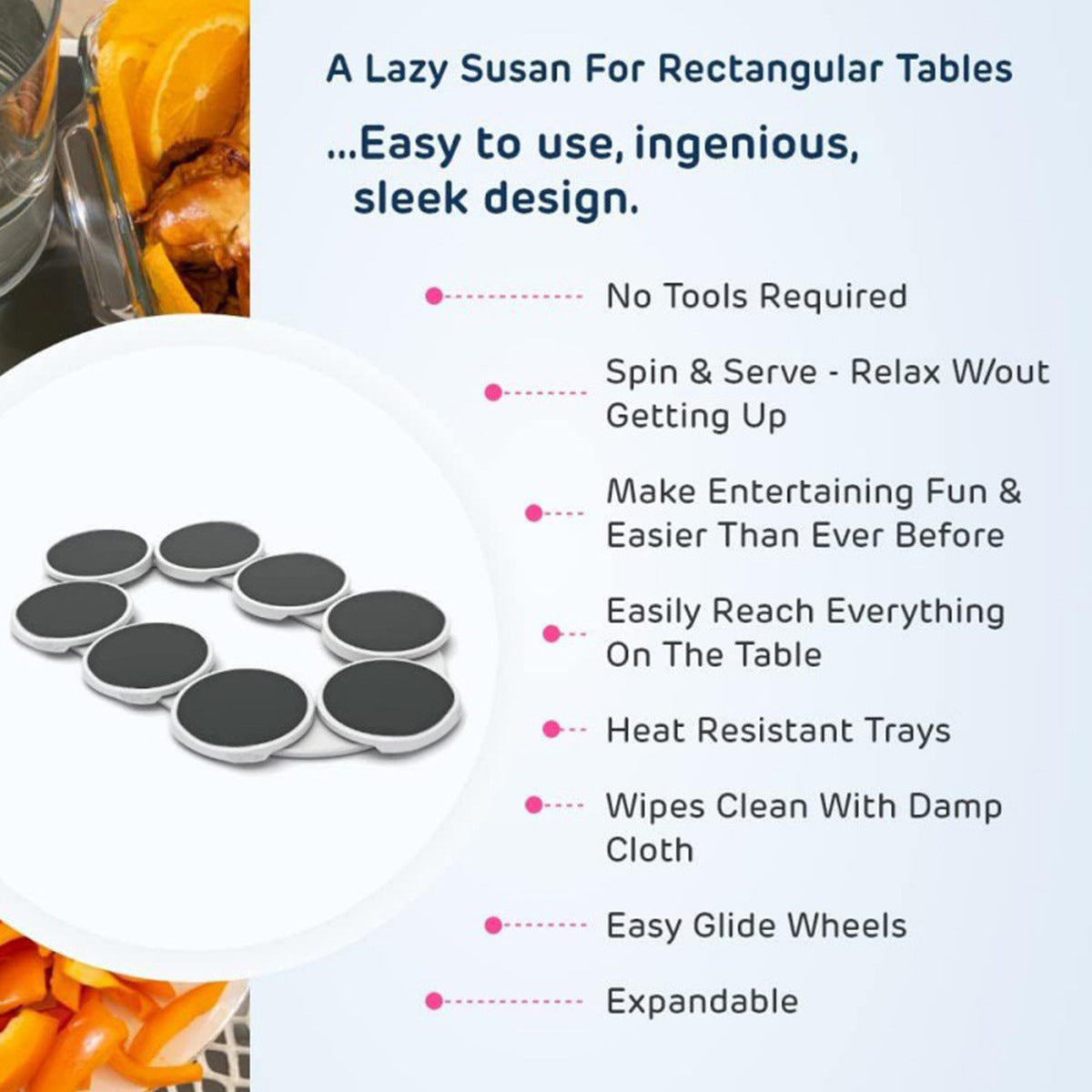 Revolving Lazy Susan Table Rack